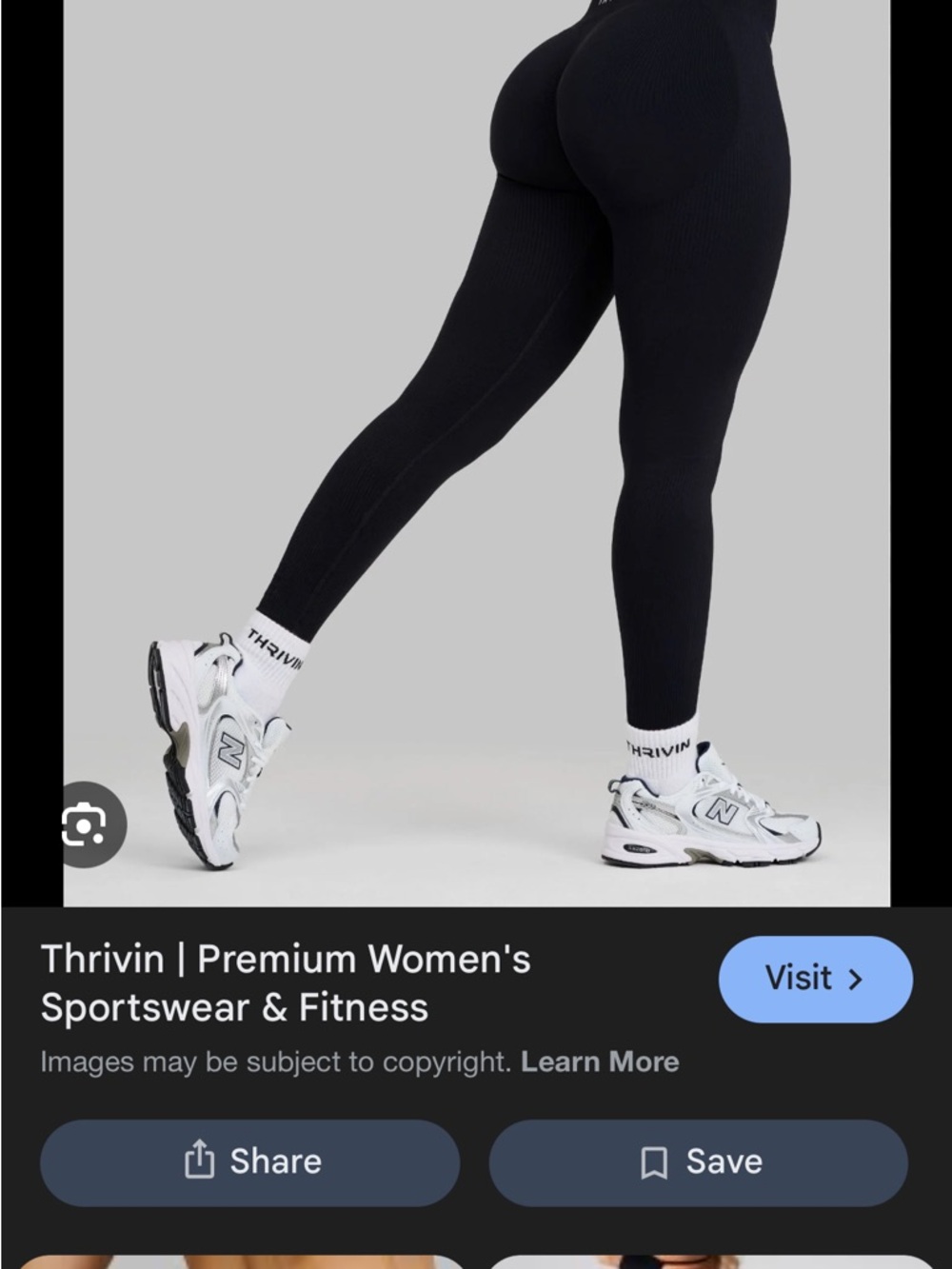 Black Ribbed High-Waist Leggings